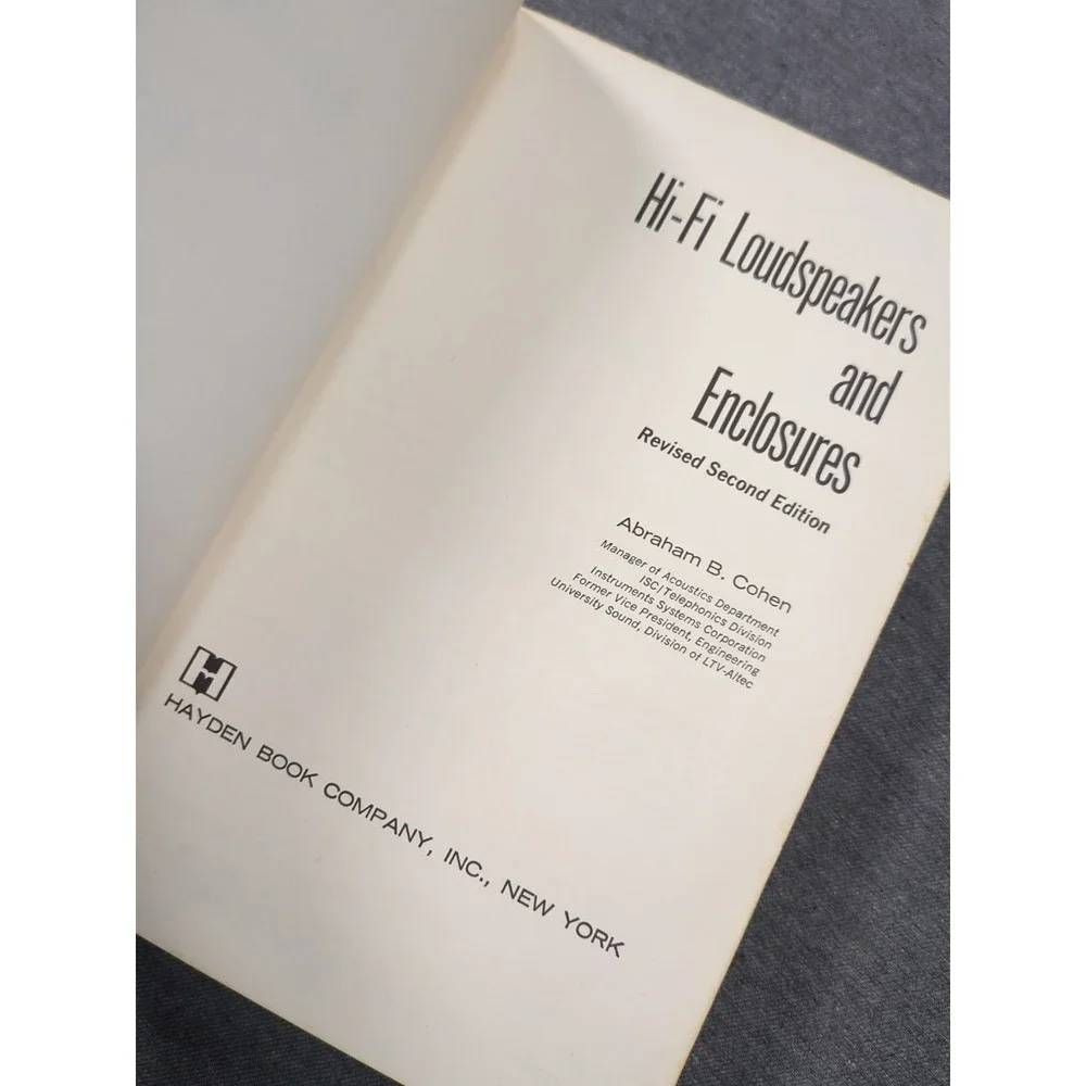 Hi-Fi Loudspeakers‎ & Enclosures Abraham Cohen Revised 2nd Edition 1968 Trade PB
